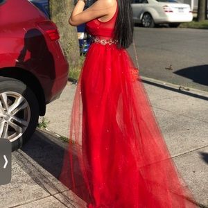 Long Red Prom Dress